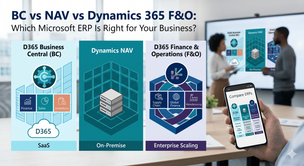 BC vs NAV vs Dynamics 365 F&O -Which Microsoft ERP Is Right for Your Business?